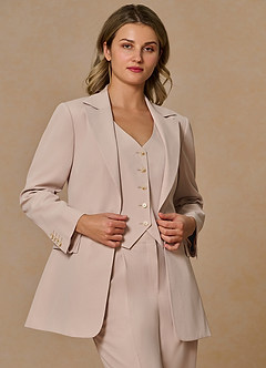 Margaret Tan Cotton Linen Blend Blazer