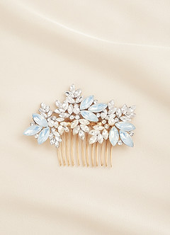front Peigne floral en perles de cristal