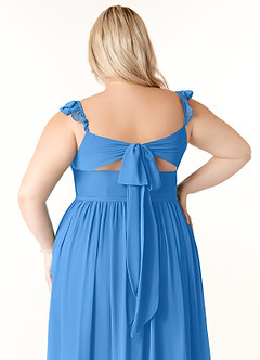 Azazie Metz Bridesmaid Dresses Blue Jay A-Line Sweetheart Ruched Chiffon Dress image12