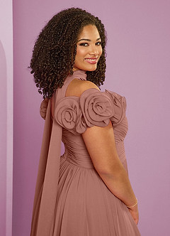 Barbie ♥ Azazie Bridesmaid Dresses Cedar Rose A-Line Off the Shoulder Chiffon Convertible Dress image11