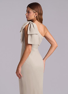 Azazie Yuanna Bridesmaid Dresses Frost Mermaid One Shoulder Chiffon Dress image8