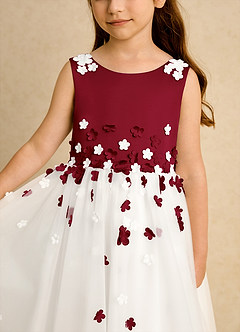 Azazie Eleni Sukienki dla dziewczynek sypiących kwiaty Suknia balowa Ukłon Tiul Długość kostki Sukienka image7