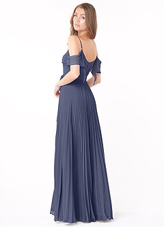 Azazie Lyney Jurken voor bruidsmeisjes Jurk van Chiffon met A-Lijn Off the Shoulder Stormachtig image4