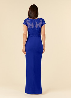 Azazie Carmen Mère de la mariée Robes Robe Fourreau en Dentelle Bleu Roi image4