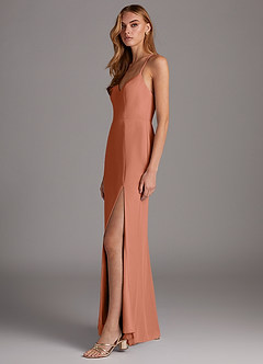 Azazie Manila Bridesmaid Dresses MAI TAI Sheath V-Neck Chiffon Dress image4