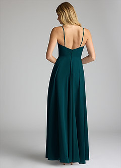 Azazie Akita Bridesmaid Dresses Pine A-Line Chiffon Dress image4