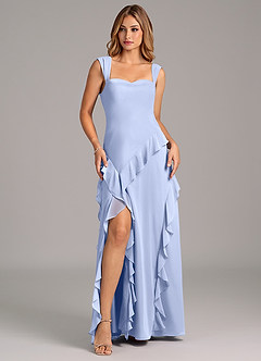 Azazie Sloane Jurken voor bruidsmeisjes Jurk van Chiffon met A-Lijn Sweetheart Halslijn Ijs image1