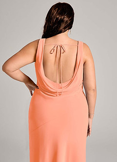 Azazie Rylina Vestidos de damas de honor Vestido de Atardecer de Gasa de Corte Sirena con Plisado image12