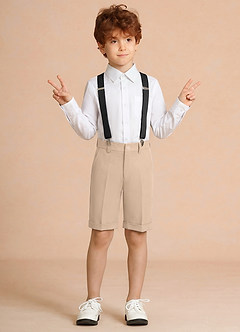 front Oliver Solbränna Pojkshortsdräkt 3-delat set