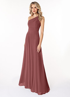 Azazie Dallas Bridesmaid Dresses Amethyst A-Line One Shoulder Chiffon Dress image1