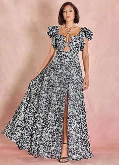 Sasha Black White Maxi Dress image3