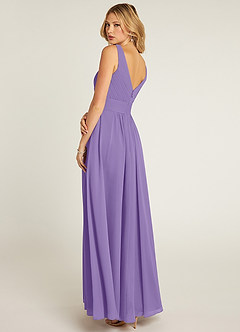 Azazie Pierrette Bridesmaid Dresses Tahiti A-Line Pleated Chiffon Dress image4