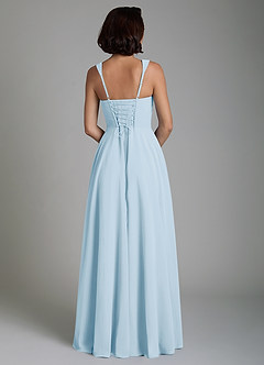 Azazie Azaria Bridesmaid Dresses Sky Blue A-Line Corset Chiffon Dress image6