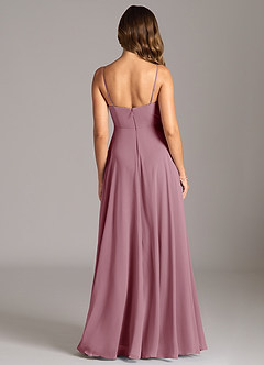 Azazie Amani Bridesmaid Dresses Vintage Mauve A-Line Pleated Chiffon Dress image2