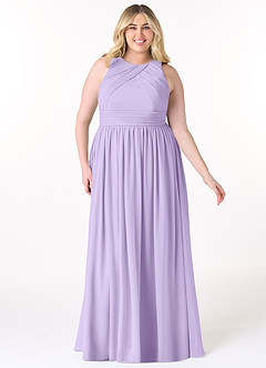 Azazie Harper Brautjungfernkleider A-Linie Plissee Chiffon Kleid Flieder image6
