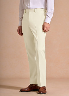 front James Ivory Structured Stretch Dress Pants