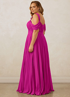 Christian Siriano Bridal for Azazie 1013 Bridesmaid Dresses Fuchsia A-Line Off the Shoulder Chiffon Dress image15