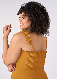 Barbie ♥ Azazie Bridesmaid Dresses Butterscotch A-Line Sweetheart Neckline Chiffon Dress image10