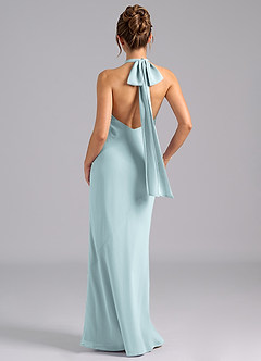 Azazie Velli Bridesmaid Dresses Mist Mermaid Bow Chiffon Dress image2