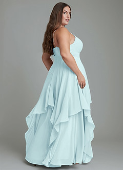 Azazie Zaina Robes de demoiselle d'honneur Robe Trapèze en Mousseline de soie Verre De Mer image8