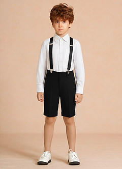 front Oliver Negro Conjunto de 3 piezas de pantalones cortos para niño