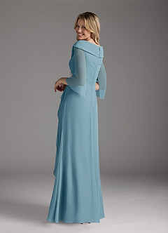 Azazie Jaycee Mother of the Bride Dresses Moody Blue A-Line Chiffon Dress image2