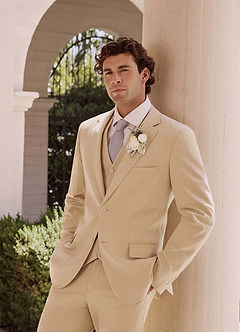 front Savile Bronceado Saco de traje de mezcla de lana