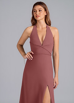 Azazie Odie Bridesmaid Dresses Amethyst A-Line Chiffon Dress image6