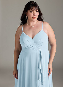 Azazie Akita Bridesmaid Dresses Sky Blue A-Line Chiffon Dress image9