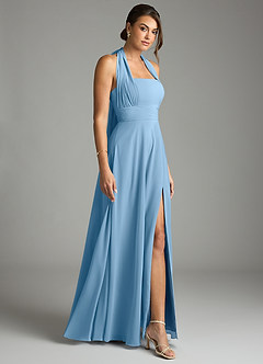 Azazie Tamira Suknie dla druhen Linia A Pofałdowany Szyfon Do ziemi Sukienka image7