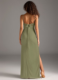 Azazie Mai Bridesmaid Dresses Pistachio Sheath Pleated Mesh Dress image5
