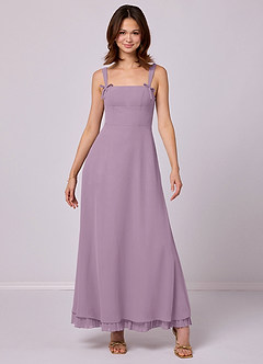 Barbie ♥ Azazie Bridesmaid Dresses Wisteria A-Line Pleated Chiffon Dress image3