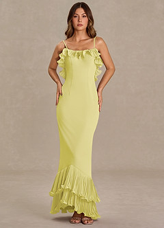 Vionette  Lemon Sorbet Ruffle Maxi Dress image3