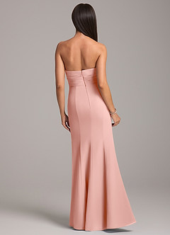 Azazie Yola Bridesmaid Dresses Rosette Sheath Pleated Chiffon Convertible Dress image6
