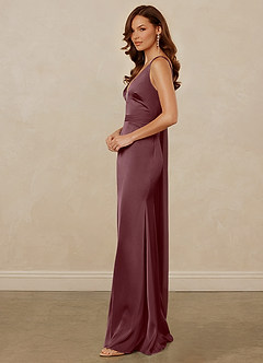 Christian Siriano Bridal for Azazie 1011 Bridesmaid Dresses Sangria Mermaid Bow Stretch Satin Dress image7