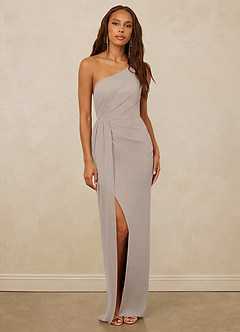 Christian Siriano Bridal for Azazie 1003 Bridesmaid Dresses Frost Sheath One Shoulder Chiffon Dress image1