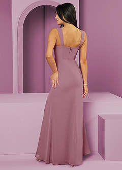 Barbie ♥ Azazie Bridesmaid Dresses Vintage Mauve Mermaid Pleated Chiffon Dress image2