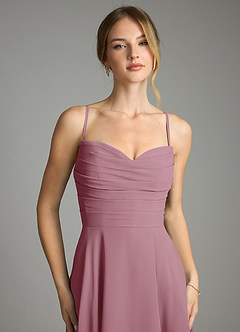 Azazie Ayla Bridesmaid Dresses Vintage Mauve A-Line Sweetheart Neckline Chiffon Dress image5
