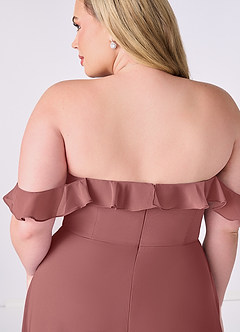 Barbie ♥ Azazie Jurken voor bruidsmeisjes Converteerbaar Jurk van Chiffon met A-Lijn Off the Shoulder Amethist image11
