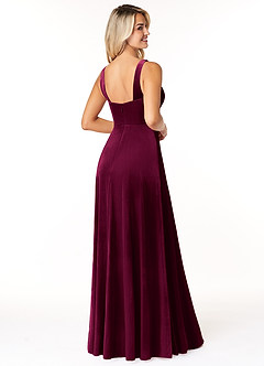 Azazie Sommer Bridesmaid Dresses A-Line Velvet Floor-Length Dress image5