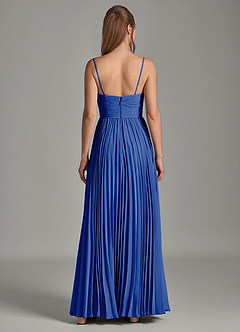 Azazie Chiana Abiti da Damigella Abito A-Line in Chiffon Senza Cinturino Blu Reale image6