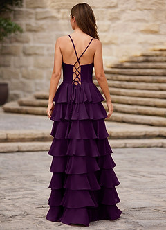 Rhythm Grape Ruffled A-line Prom Dress image2