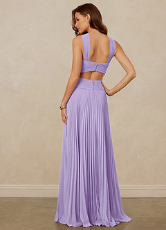 Christian Siriano Bridal for Azazie 1009 Bridesmaid Dresses Lilac A-Line Pleated Chiffon Dress image4