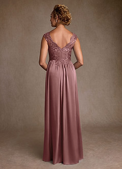 Azazie Amethyst Mother of the Bride Dresses Vintage Mauve A-Line Lace Dress image2