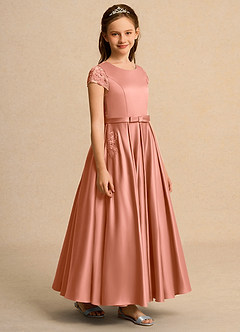 Azazie Bunny Junior Formal Jurken voor bloemenmeisjes Baljurk Jurk van Kant Meer Gesneden image5