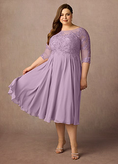 Azazie Marge Mother of the Bride Dresses Wisteria A-Line Scoop Lace Chiffon Dress image8