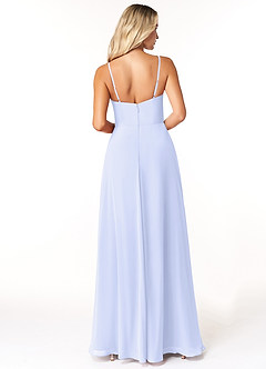 Azazie Moira Bridesmaid Dresses Lavender A-Line Scoop Chiffon Dress image2