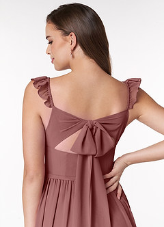 Azazie Metz Bridesmaid Dresses Desert Rose A-Line Sweetheart Ruched Chiffon Dress image6