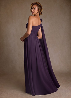 Azazie Lancaster Moeder van de bruid jurken A-Lijn Jurk van Chiffon One-Shoulder Pruim image2