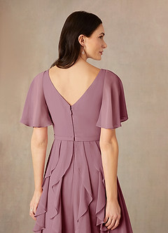 Azazie Watson Mother of the Bride Dresses Vintage Mauve A-Line V-Neck Chiffon Dress image5